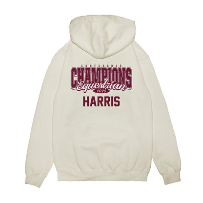 Texas A&M - NCAA Equestrian : Anna Harris - Conference Champions Premium Hooded Sweatshirt-1