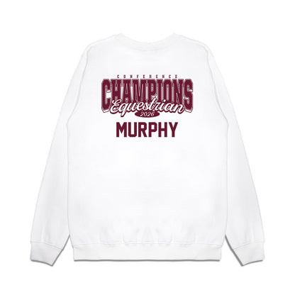 Texas A&M - NCAA Equestrian : Kacey Murphy - Conference Champions Premium Crewneck Sweatshirt-1