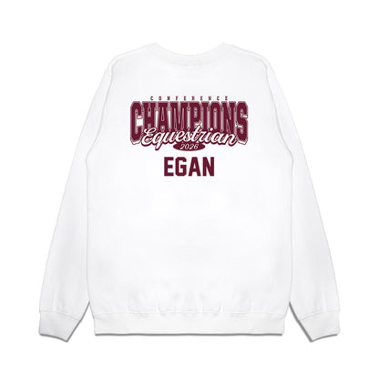 Texas A&M - NCAA Equestrian : Kate Egan - Conference Champions Premium Crewneck Sweatshirt-1