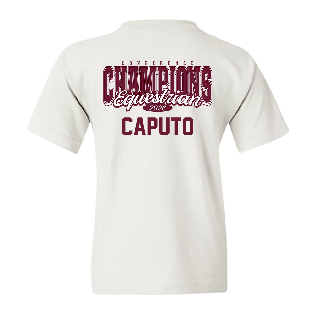 Texas A&M - NCAA Equestrian : Marina Caputo - Conference Champions Youth T-Shirt-1