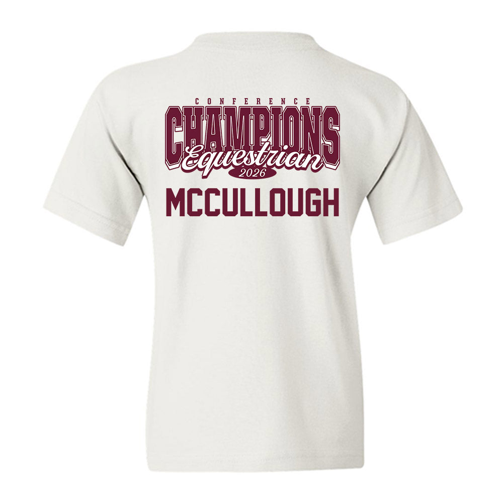 Texas A&M - NCAA Equestrian : Ella McCullough - Conference Champions Youth T-Shirt-1
