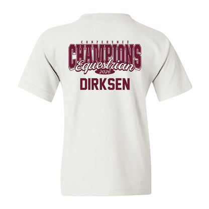 Texas A&M - NCAA Equestrian : Kendall Dirksen - Conference Champions Youth T-Shirt-1