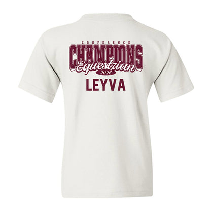 Texas A&M - NCAA Equestrian : Aubree Leyva - Conference Champions Youth T-Shirt-1