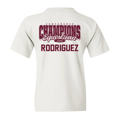 Texas A&M - NCAA Equestrian : Dylanne Rodriguez - Conference Champions Youth T-Shirt-1