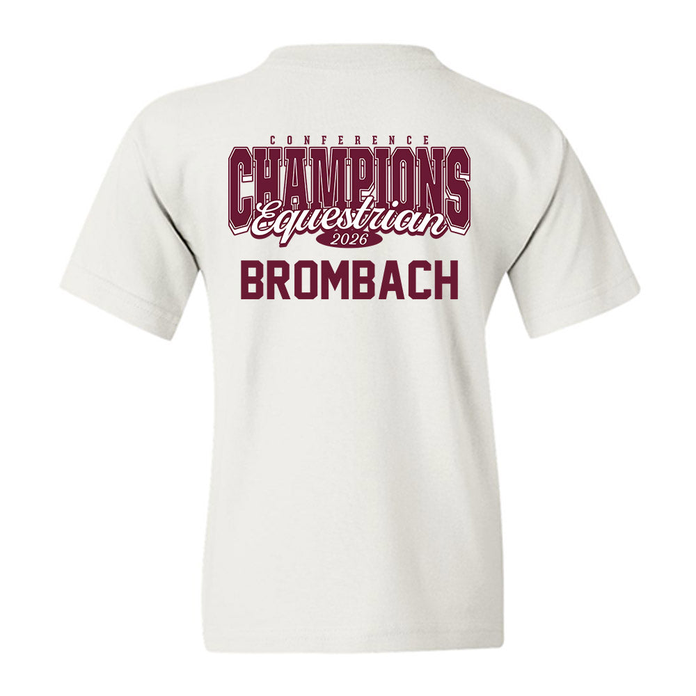 Texas A&M - NCAA Equestrian : McKayla Brombach - Conference Champions Youth T-Shirt-1
