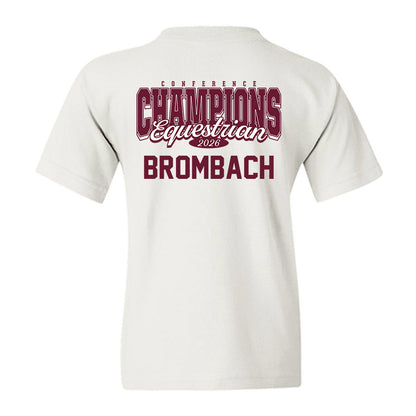 Texas A&M - NCAA Equestrian : McKayla Brombach - Conference Champions Youth T-Shirt-1