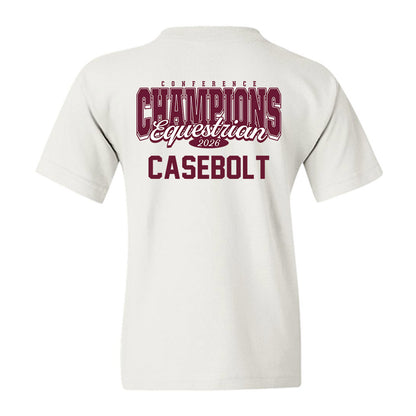 Texas A&M - NCAA Equestrian : Gracie Casebolt - Conference Champions Youth T-Shirt-1