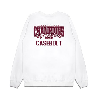 Texas A&M - NCAA Equestrian : Gracie Casebolt - Conference Champions Premium Crewneck Sweatshirt-1