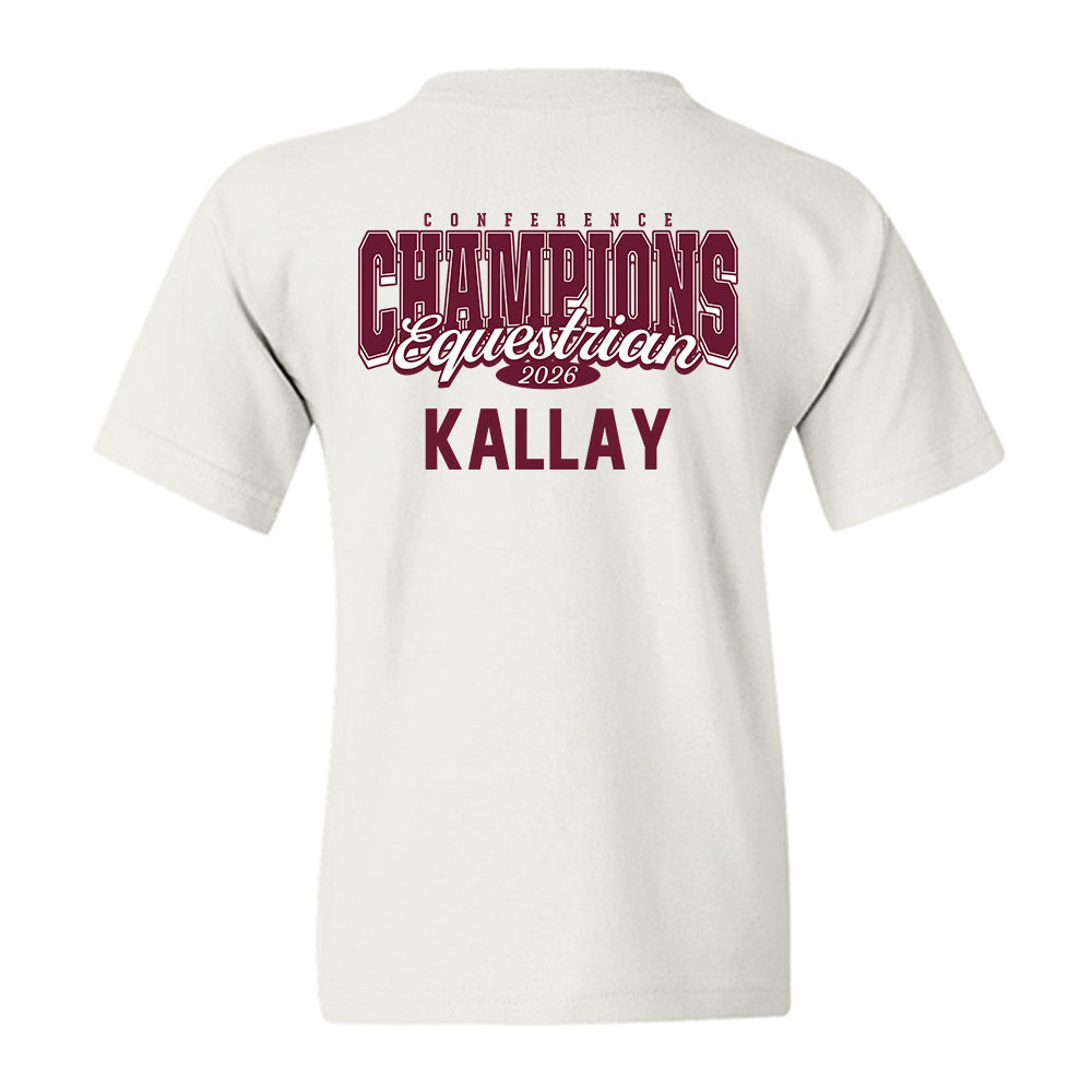 Texas A&M - NCAA Equestrian : Adasyn Kallay - Conference Champions Youth T-Shirt-1