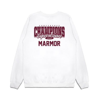 Texas A&M - NCAA Equestrian : Elizabeth Marmor - Conference Champions Premium Crewneck Sweatshirt-1