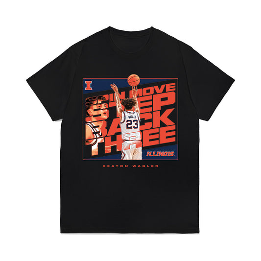 Illinois - NCAA Men's Basketball : Keaton Wagler - Collage Comfort Colors T-Shirt-0