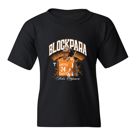 Tennessee - NCAA Men's Basketball : Felix Okpara - Blockpara Youth T-Shirt-0