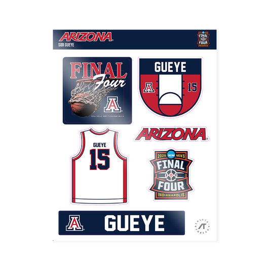 Arizona - NCAA Men's Basketball : Sidi Gueye - Final Four NCAA® March Madness® 2026 Sticker Sheet-0
