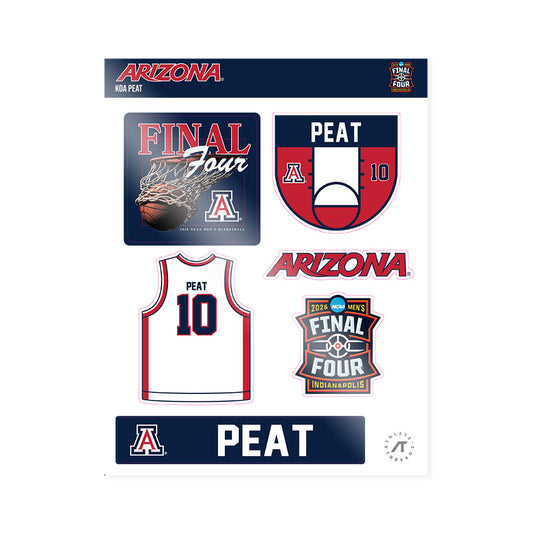 Arizona - NCAA Men's Basketball : Koa Peat - Final Four NCAA® March Madness® 2026 Sticker Sheet-0