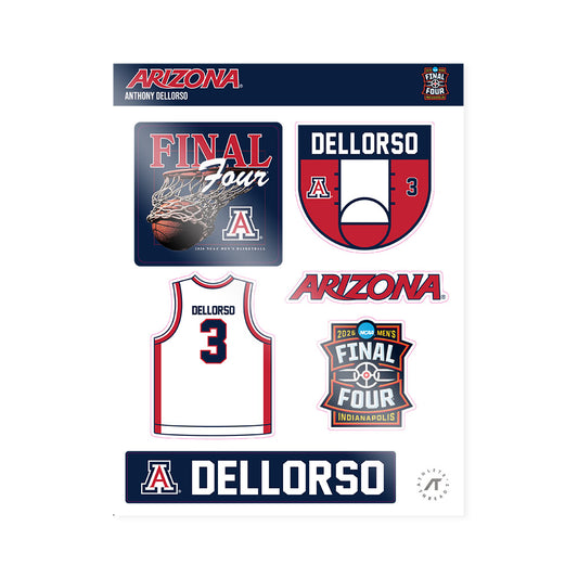 Arizona - NCAA Men's Basketball : Anthony DellOrso - Final Four NCAA® March Madness® 2026 Sticker Sheet-0