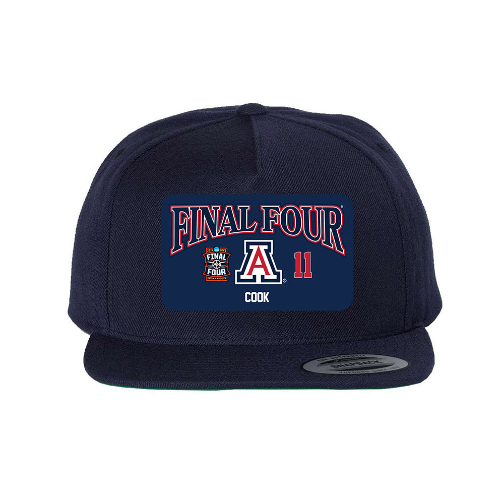 Arizona - NCAA Men's Basketball : Jackson Cook - Final Four NCAA® March Madness® 2026 Snapback Hat-0