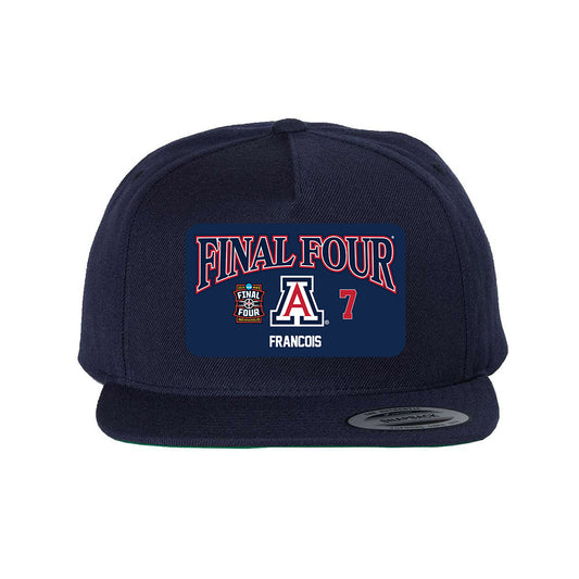 Arizona - NCAA Men's Basketball : Jackson Francois - Final Four NCAA® March Madness® 2026 Snapback Hat-0