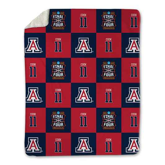 Arizona - NCAA Men's Basketball : Jackson Cook - Final Four NCAA® March Madness® 2026 Blanket-0
