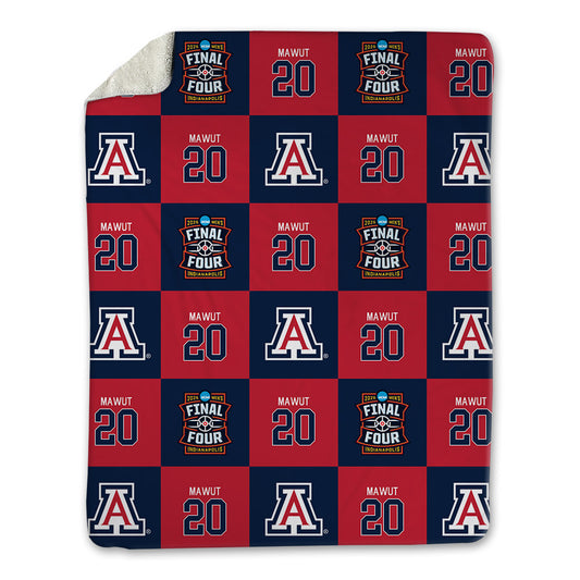Arizona - NCAA Men's Basketball : Mabil Mawut - Final Four NCAA® March Madness® 2026 Blanket-0