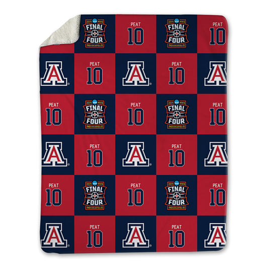 Arizona - NCAA Men's Basketball : Koa Peat - Final Four NCAA® March Madness® 2026 Blanket-0