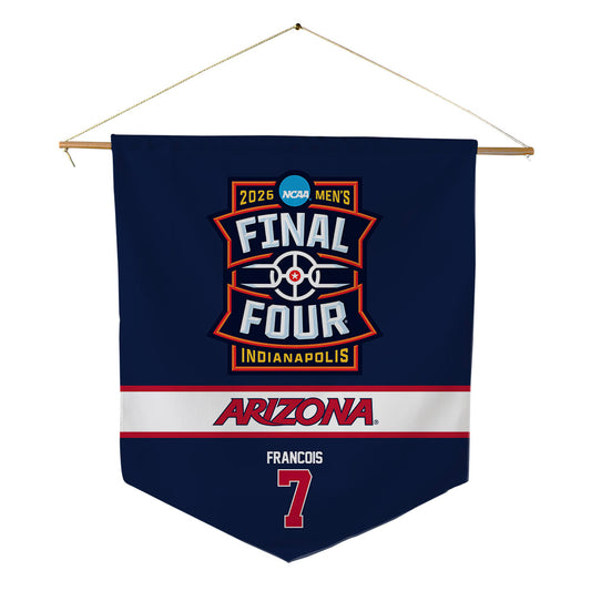 Arizona - NCAA Men's Basketball : Jackson Francois - Final Four NCAA® March Madness® 2026 Pennant - 18" x 21"-0
