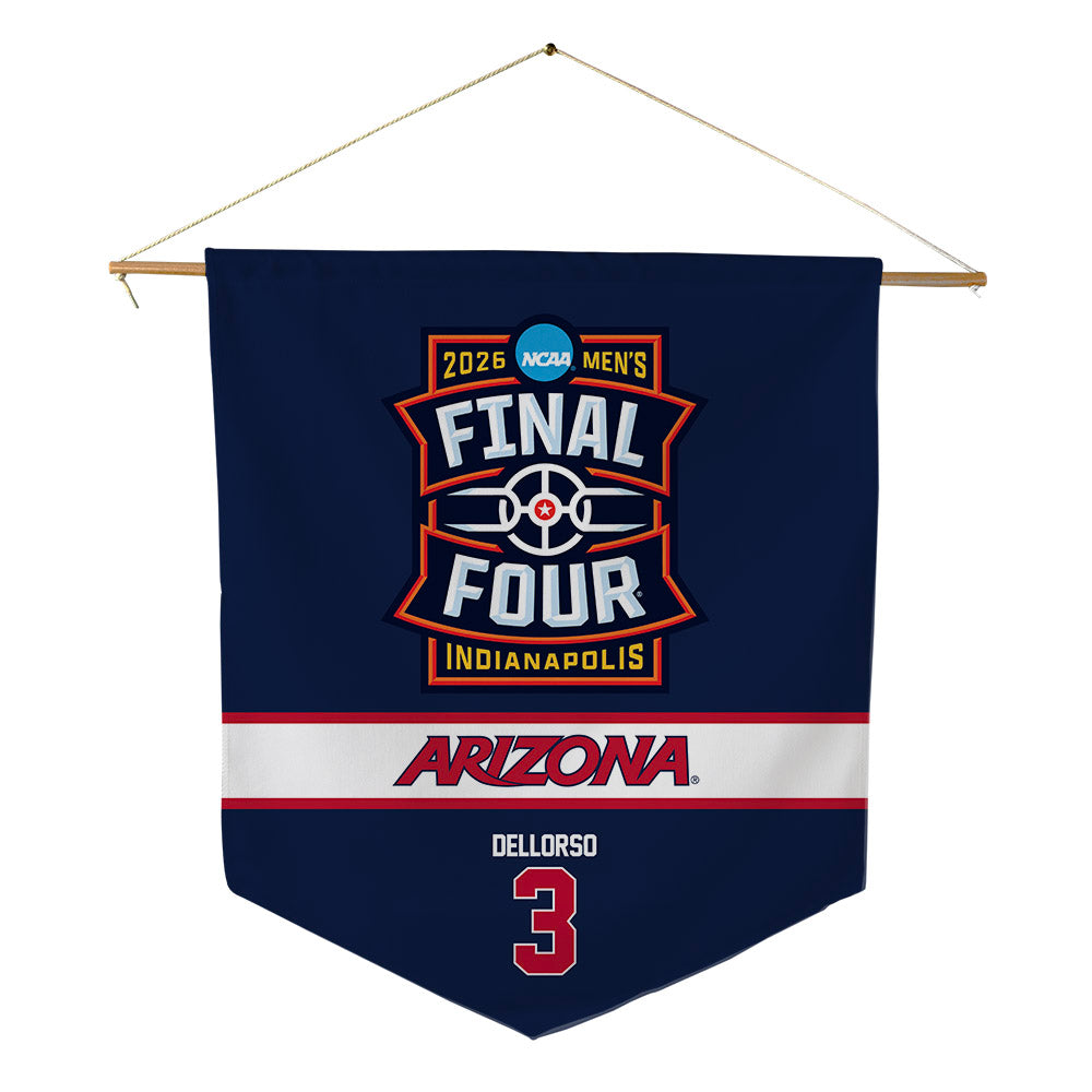 Arizona - NCAA Men's Basketball : Anthony DellOrso - Final Four NCAA® March Madness® 2026 Pennant - 18" x 21"-0
