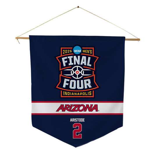 Arizona - NCAA Men's Basketball : Dwayne Aristode - Final Four NCAA® March Madness® 2026 Pennant - 18" x 21"-0