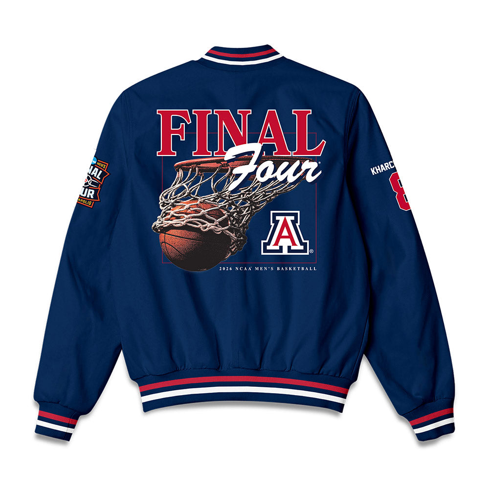 Arizona - NCAA Men's Basketball : Ivan Kharchenkov - Final Four NCAA® March Madness® 2026 Bomber Jacket-1