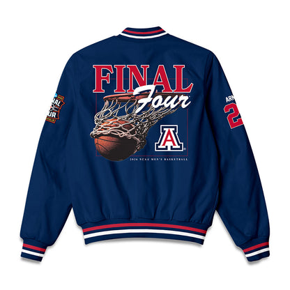 Arizona - NCAA Men's Basketball : Addison Arnold - Final Four NCAA® March Madness® 2026 Bomber Jacket-1