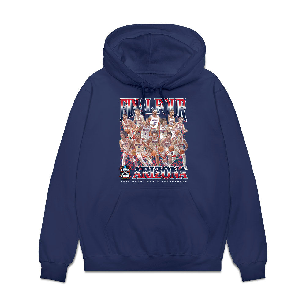 Arizona - NCAA Men's Basketball : - Final Four NCAA® March Madness® 2026 Fleece Hooded Sweatshirt-0