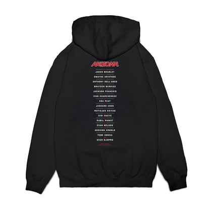 Arizona - NCAA Mens Basketball - Final Four® Roster NCAA® March Madness® 2026 Premium Hooded Sweatshirt-1