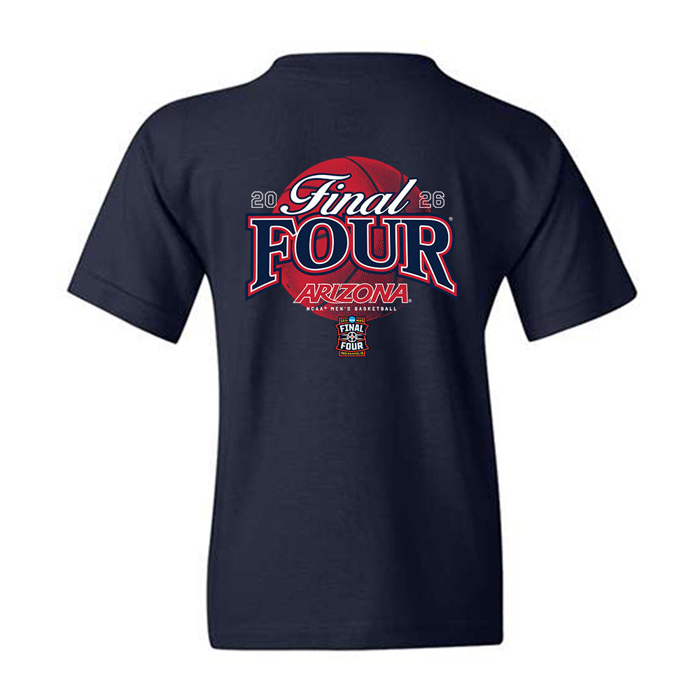 Arizona - NCAA Mens Basketball - Final Four® Roster NCAA® March Madness® 2026 Youth T-Shirt-1