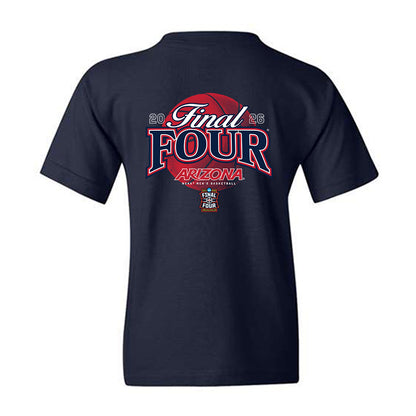 Arizona - NCAA Mens Basketball - Final Four® Roster NCAA® March Madness® 2026 Youth T-Shirt-1