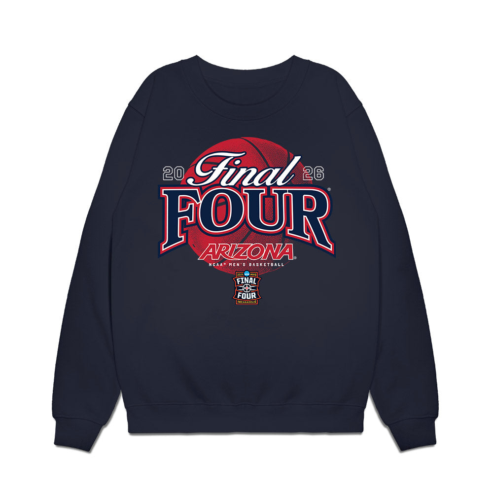 Arizona - NCAA Men's Basketball : - Final Four Roster NCAA® March Madness® 2026 Premium Crewneck Sweatshirt-0