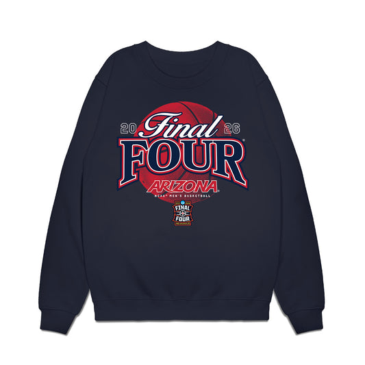 Arizona - NCAA Men's Basketball : - Final Four Roster NCAA® March Madness® 2026 Premium Crewneck Sweatshirt-0