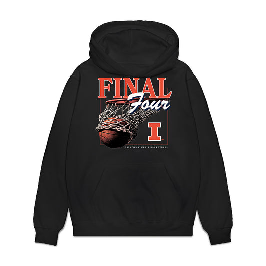 Illinois - NCAA Men's Basketball : Andrej Stojakovic - Final Four NCAA® March Madness® 2026 Premium Hooded Sweatshirt-0