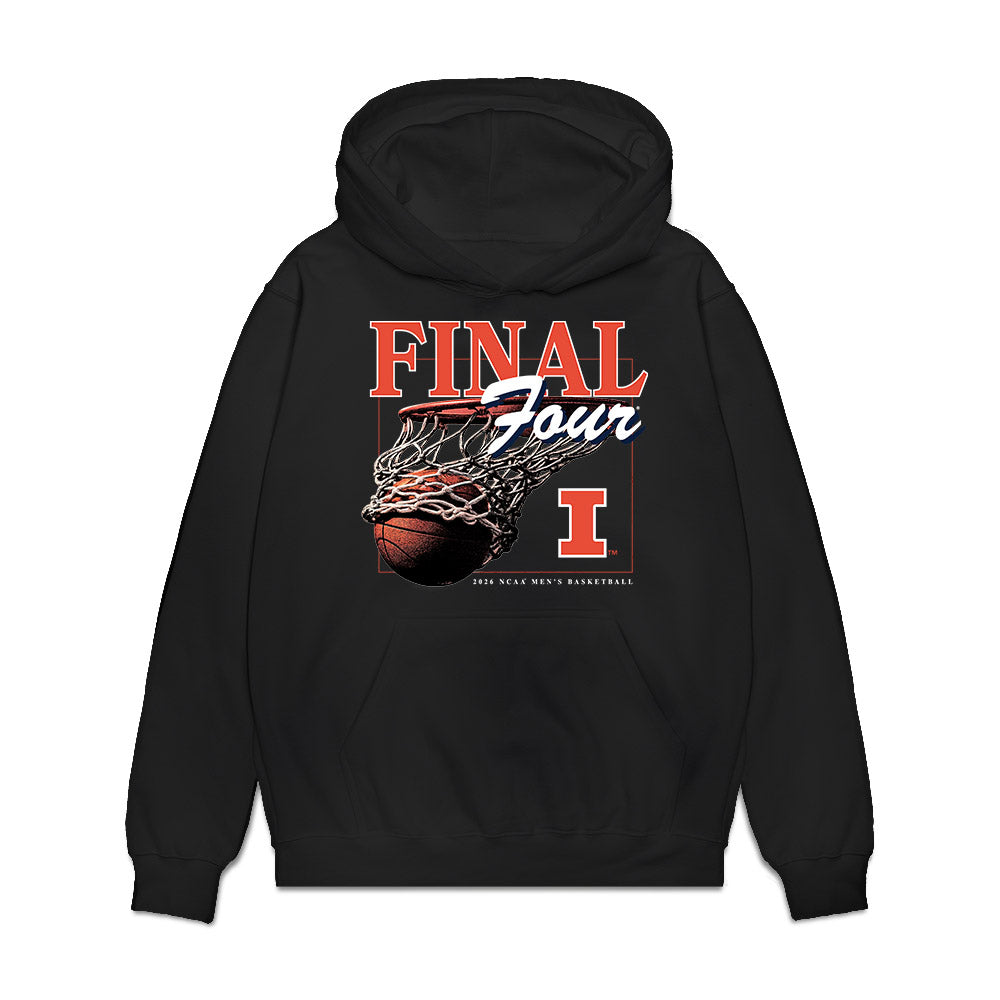 Illinois - NCAA Men's Basketball : AJ Redd - Final Four NCAA® March Madness® 2026 Premium Hooded Sweatshirt-0