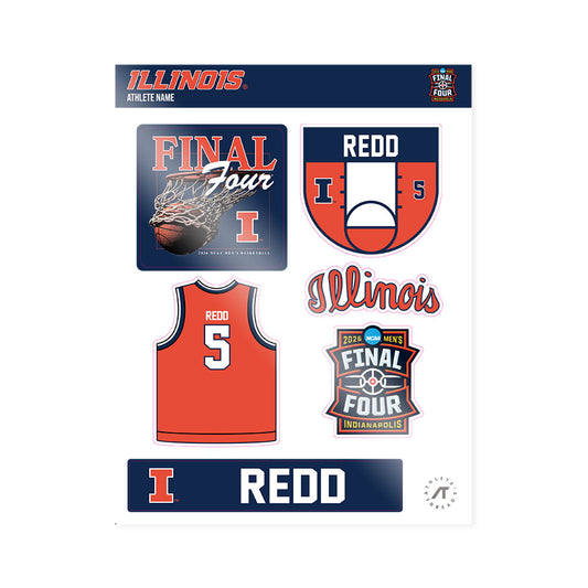 Illinois - NCAA Men's Basketball : AJ Redd - Final Four NCAA® March Madness® 2026 Sticker Sheet-0