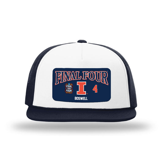 Illinois - NCAA Men's Basketball : Kylan Boswell - Final Four NCAA® March Madness® 2026 Foamie Trucker Cap-0