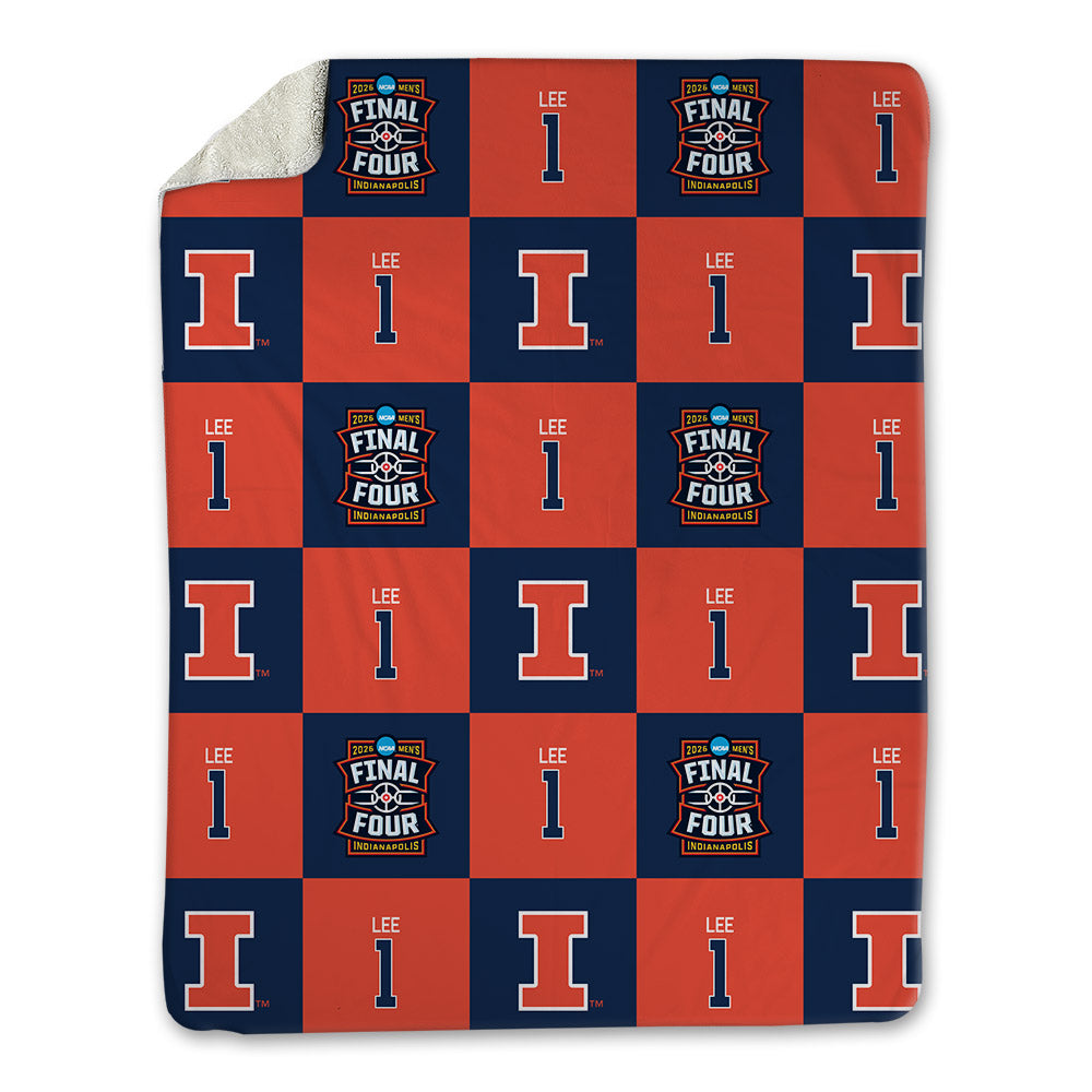 Illinois - NCAA Men's Basketball : Brandon Lee - Final Four NCAA® March Madness® 2026 Blanket-0