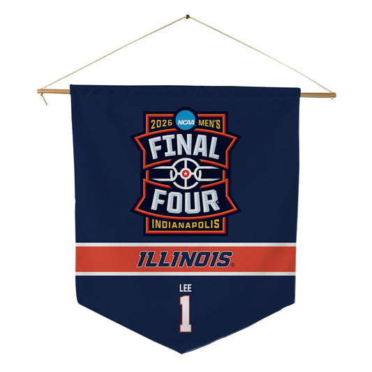 Illinois - NCAA Men's Basketball : Brandon Lee - Final Four NCAA® March Madness® 2026 Pennant - 18" x 21"-0