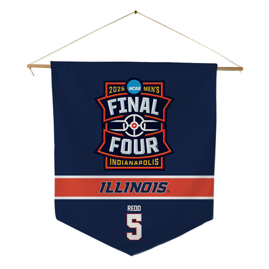 Illinois - NCAA Men's Basketball : AJ Redd - Final Four NCAA® March Madness® 2026 Pennant - 18" x 21"-0