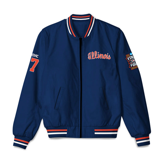 Illinois - NCAA Men's Basketball : Mihailo Petrovic - Final Four NCAA® March Madness® 2026 Bomber Jacket-0