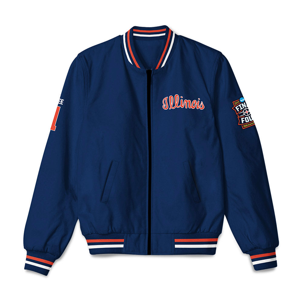 Illinois - NCAA Men's Basketball : Brandon Lee - Final Four NCAA® March Madness® 2026 Bomber Jacket-0