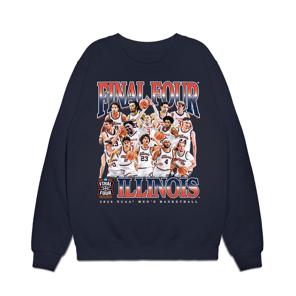 Illinois - NCAA Men's Basketball : - Final Four NCAA® March Madness® 2026 Premium Crewneck Sweatshirt-0