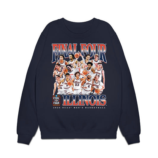 Illinois - NCAA Men's Basketball : - Final Four NCAA® March Madness® 2026 Premium Crewneck Sweatshirt-0