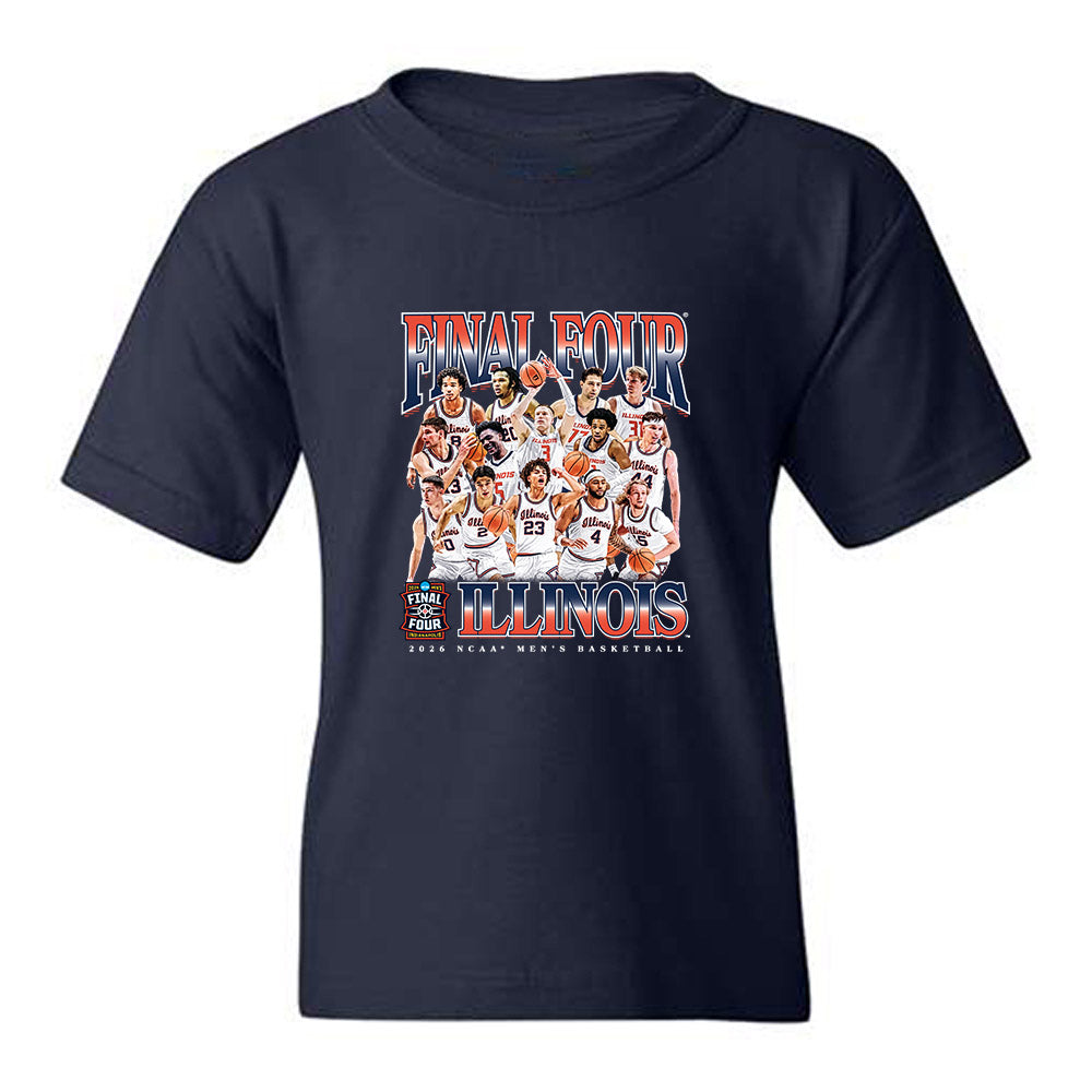Illinois - NCAA Men's Basketball : - Final Four NCAA® March Madness® 2026 Youth T-Shirt-0