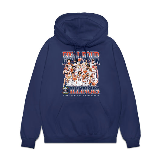 Illinois - NCAA Men's Basketball : - Final Four NCAA® March Madness® 2026 Fleece Hooded Sweatshirt-0