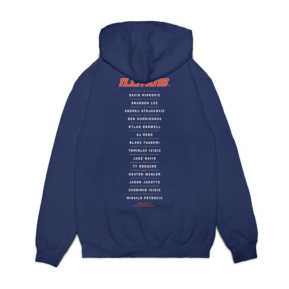 Illinois - NCAA Men's Basketball : - Final Four NCAA® March Madness® 2026 Fleece Hooded Sweatshirt-1
