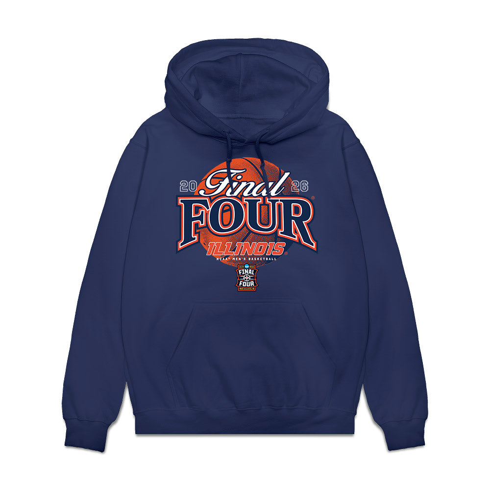 Illinois - NCAA Men's Basketball : - Final Four NCAA® March Madness® 2026 Fleece Hooded Sweatshirt-0